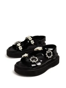 Beaded Platform Sandals