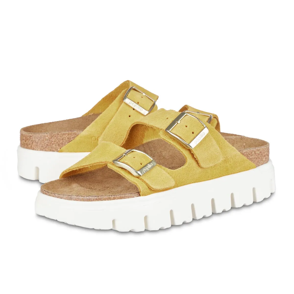 Birkenstock Arizona Platform Suede Leather Sandals