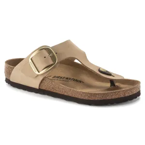 Birkenstock Gizeh Big Buckle Nubuck Leather in Sandcastle