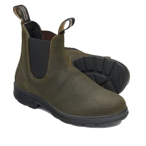 Blundstone 1615 Chelsea Suede Boot  Dark Olive Green