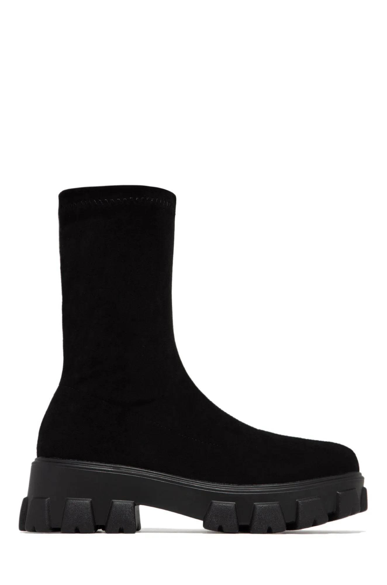 Brooklyn Way Platform Combat Boots - Black