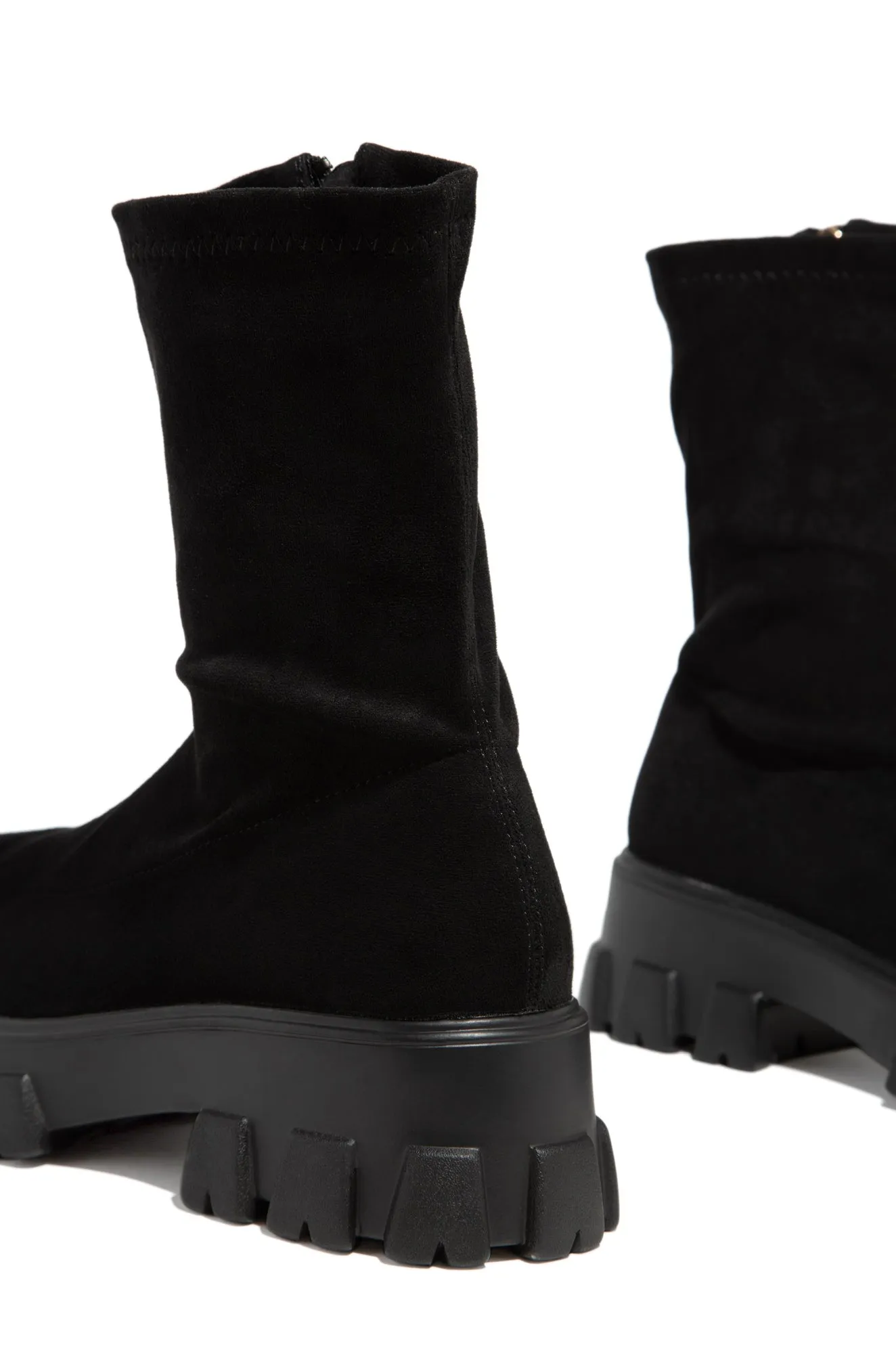 Brooklyn Way Platform Combat Boots - Black