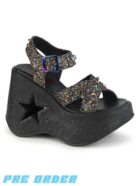 DEMONIA DYNAMITE-02 - BLACK MULTI GLITTER ✰ PRE ORDER ✰