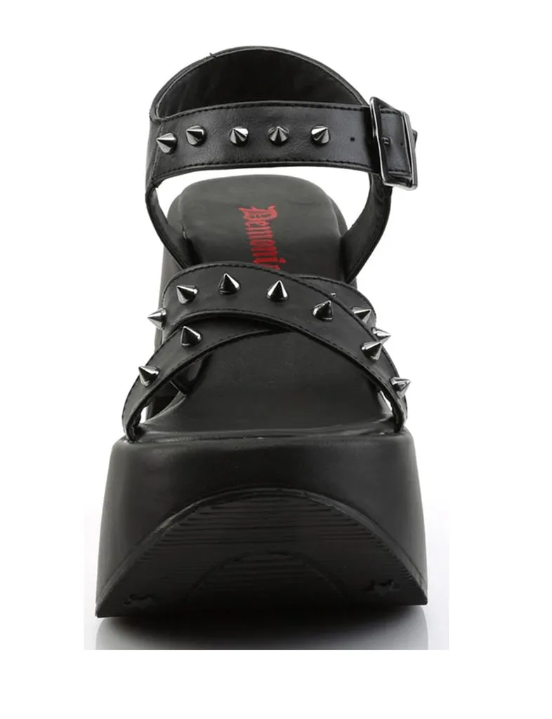 DEMONIA DYNAMITE-02 - BLACK VEGAN LEATHER *PRE ORDER*