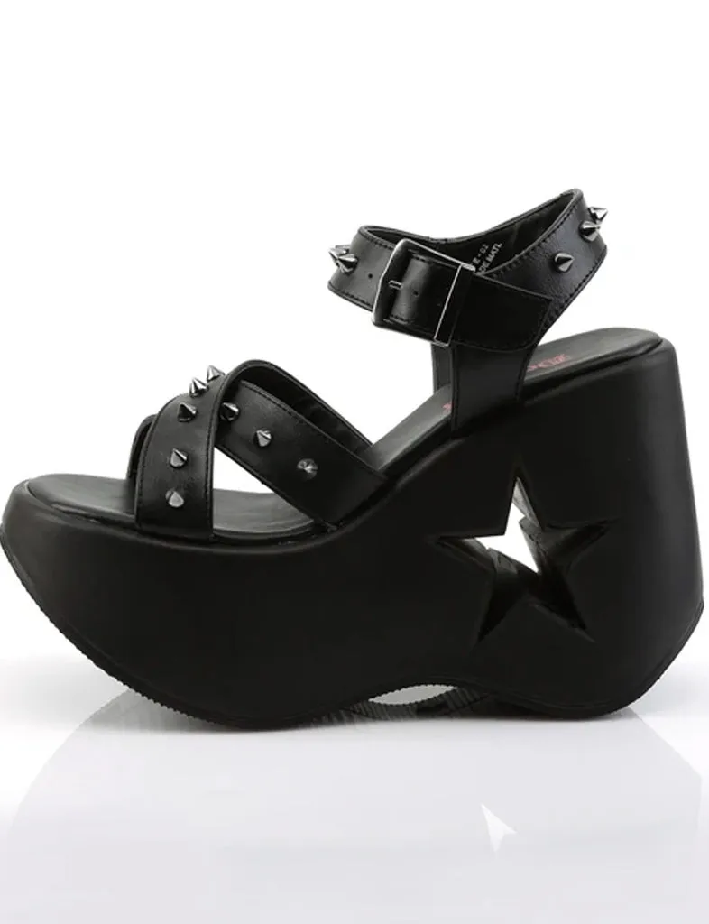 DEMONIA DYNAMITE-02 - BLACK VEGAN LEATHER *PRE ORDER*