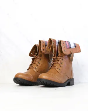 Final Sale - Adjustable Classic Combat Boots in Camel