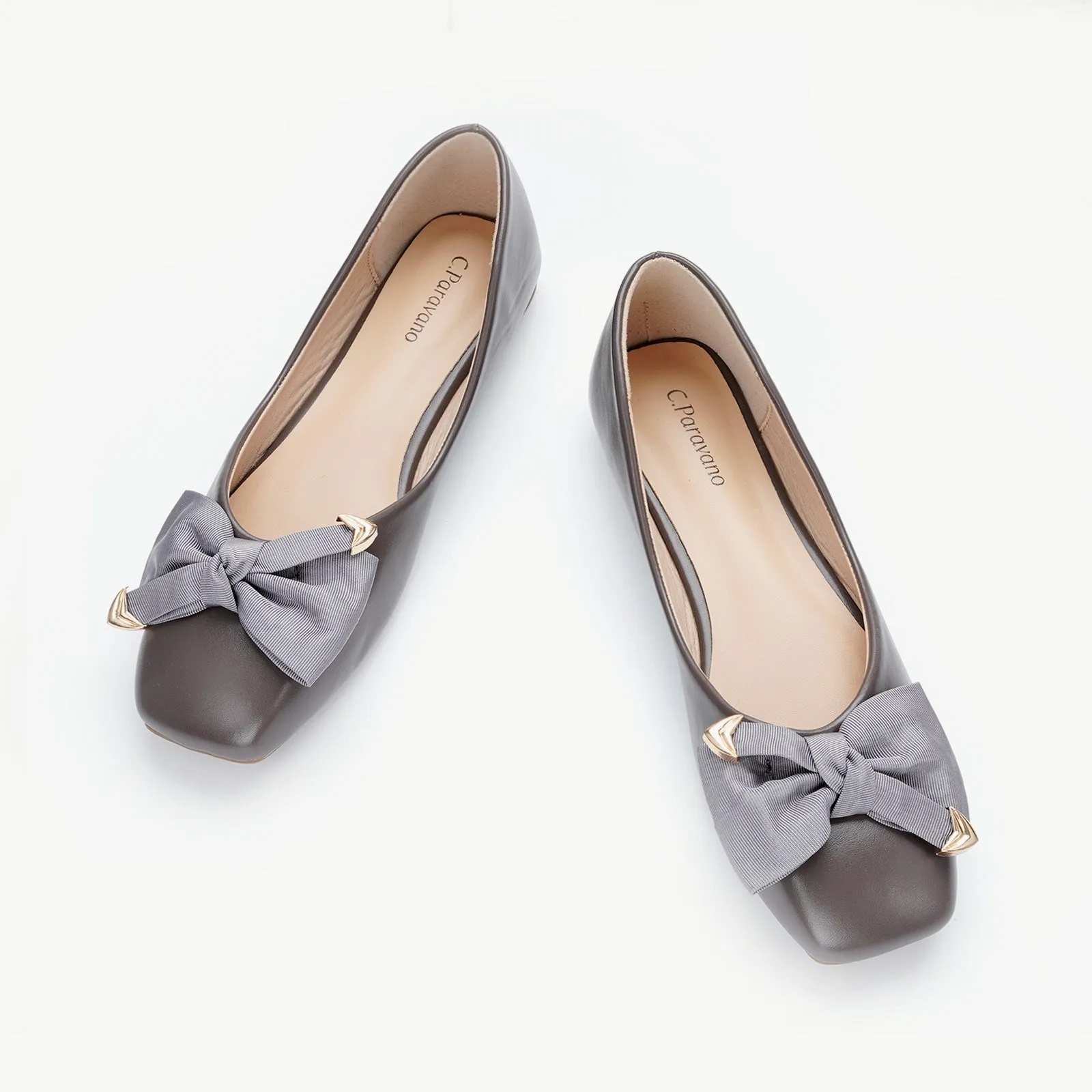 Metal Bowknot Square Flats