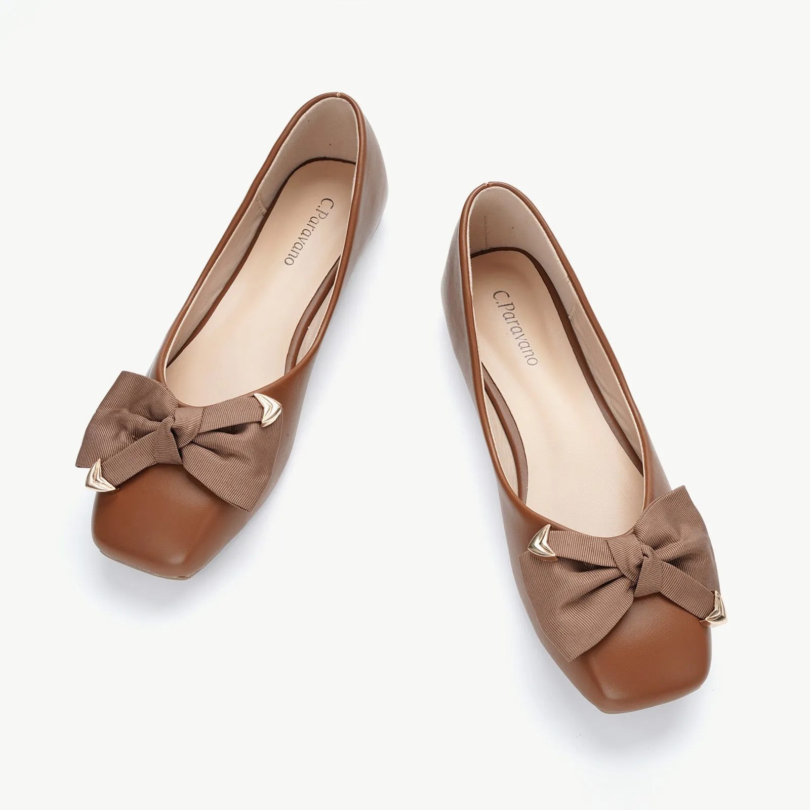 Metal Bowknot Square Flats