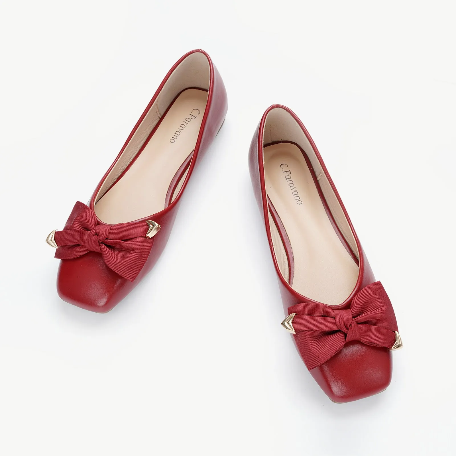 Metal Bowknot Square Flats