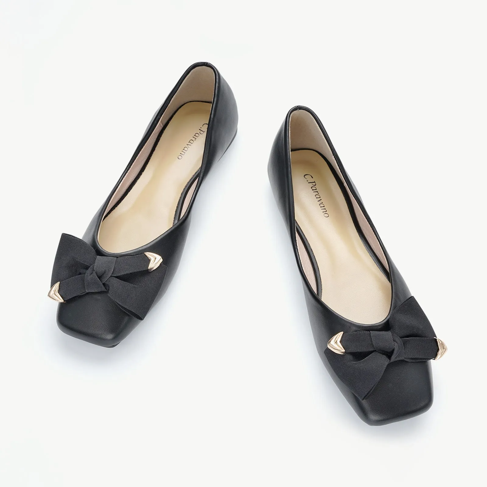 Metal Bowknot Square Flats