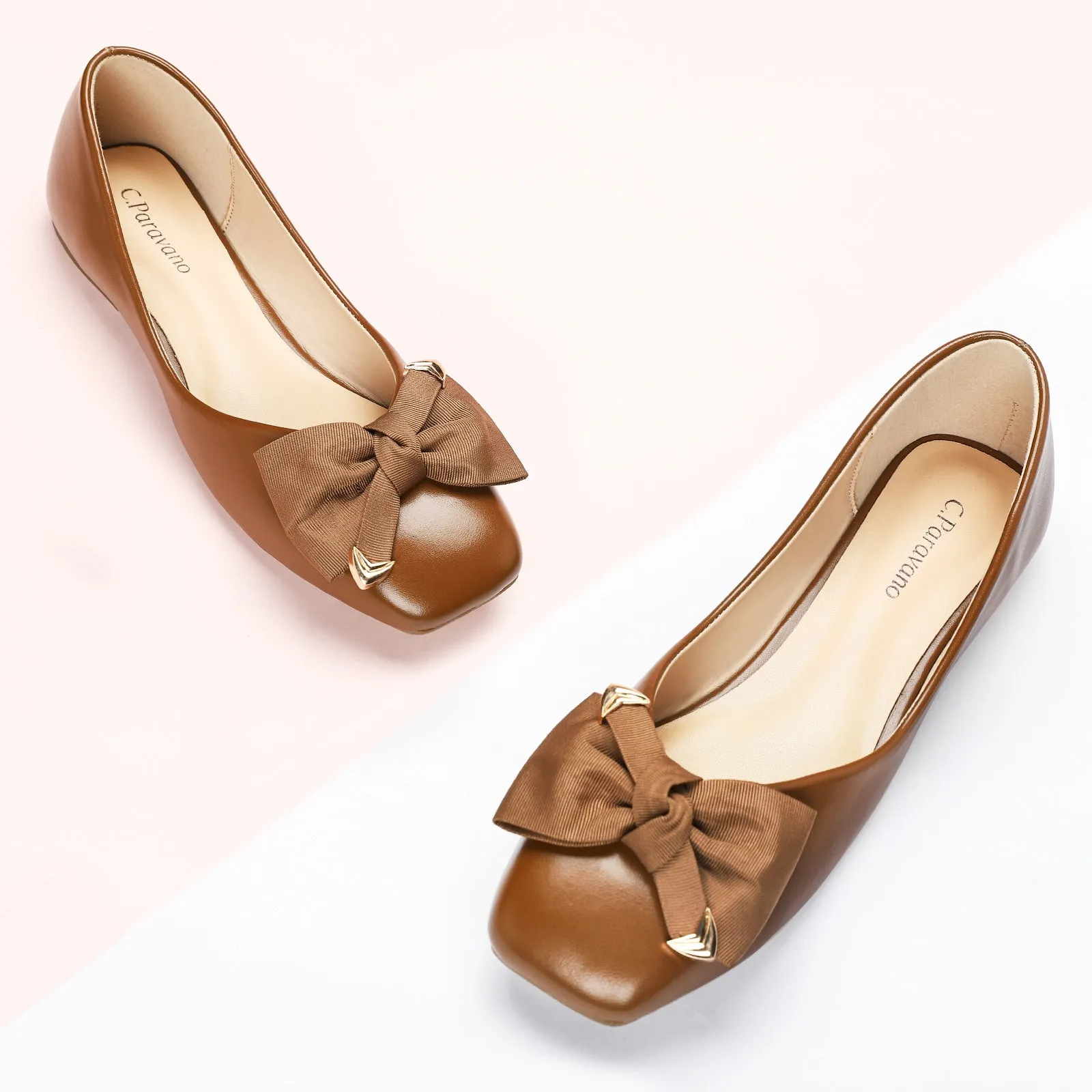 Metal Bowknot Square Flats