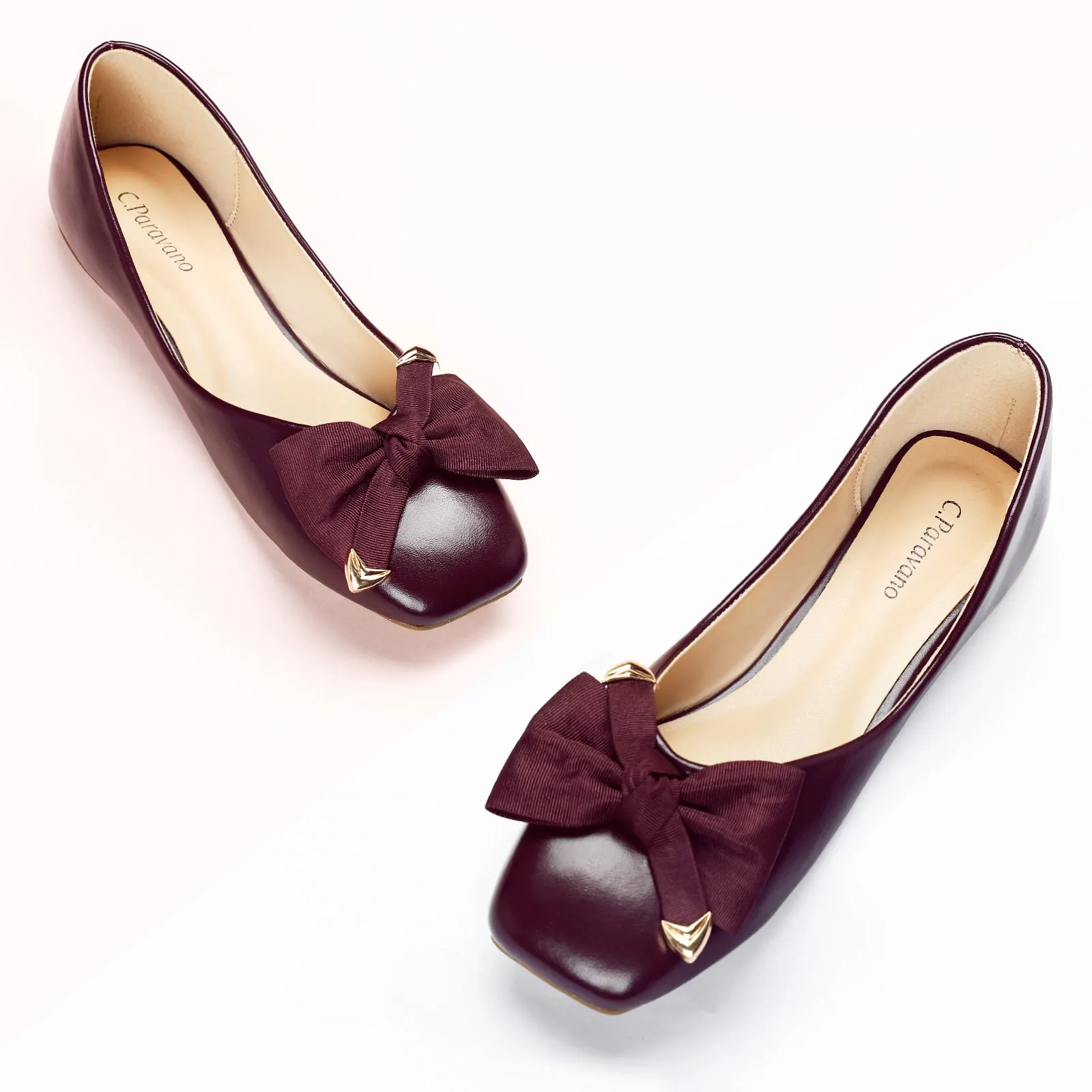 Metal Bowknot Square Flats