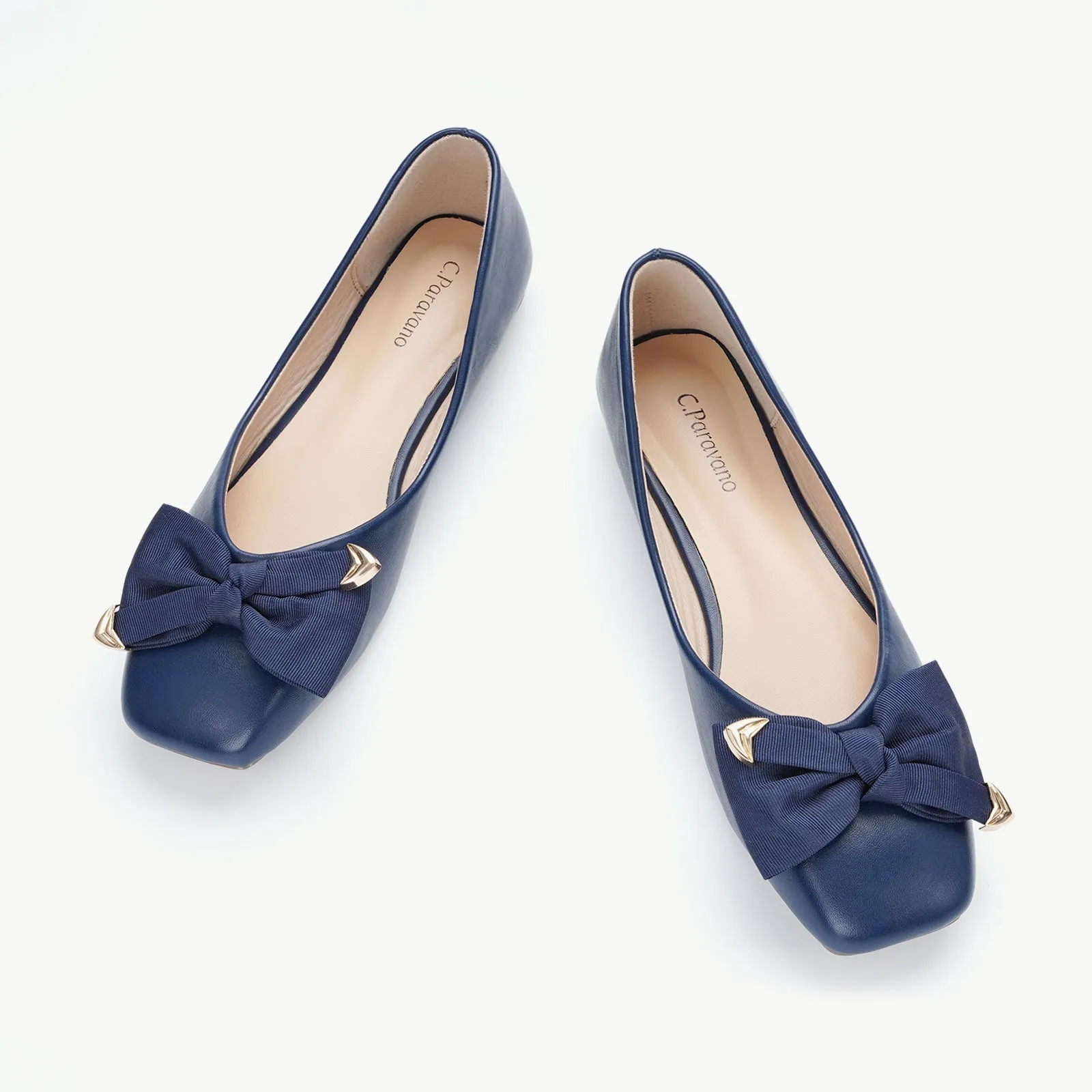 Metal Bowknot Square Flats