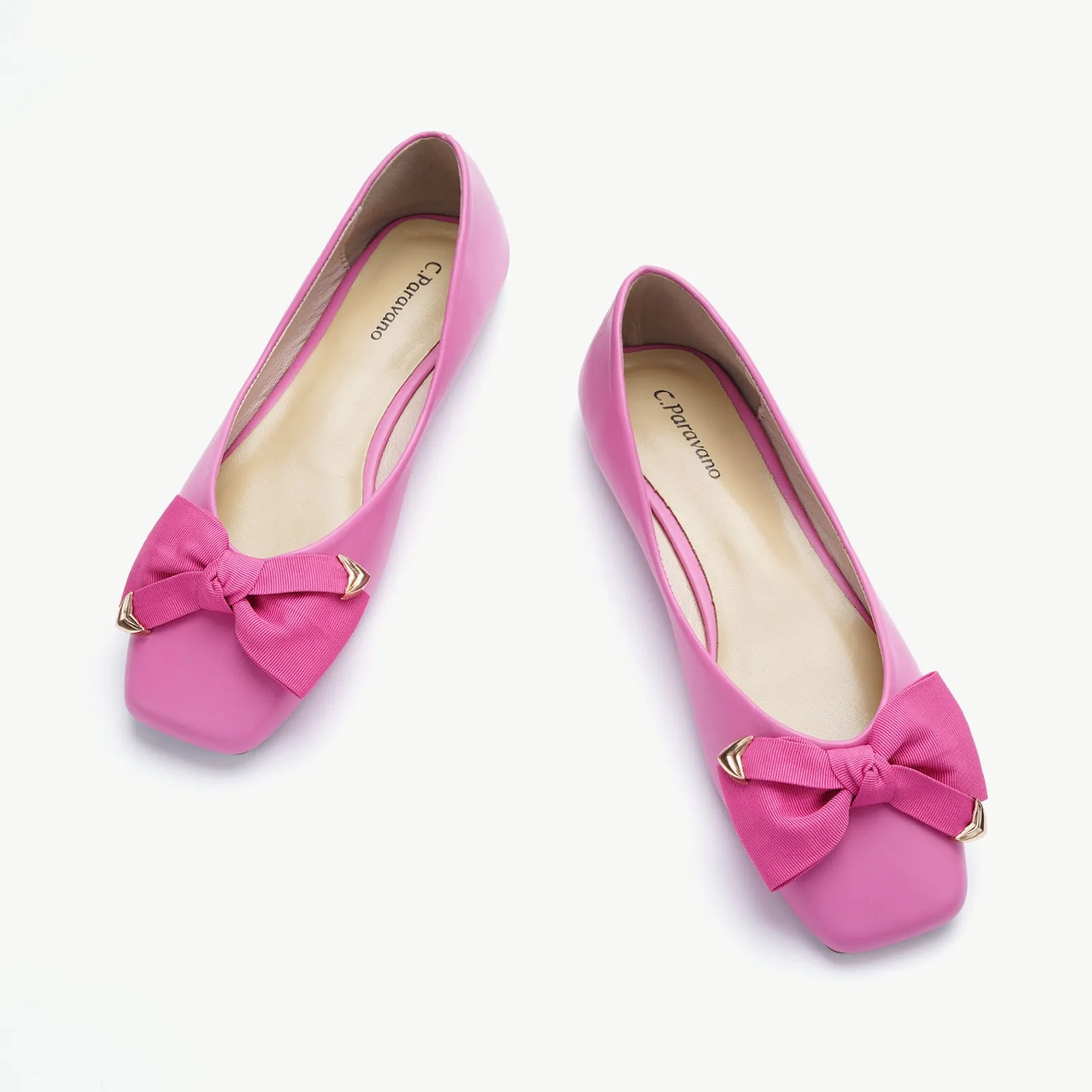 Metal Bowknot Square Flats