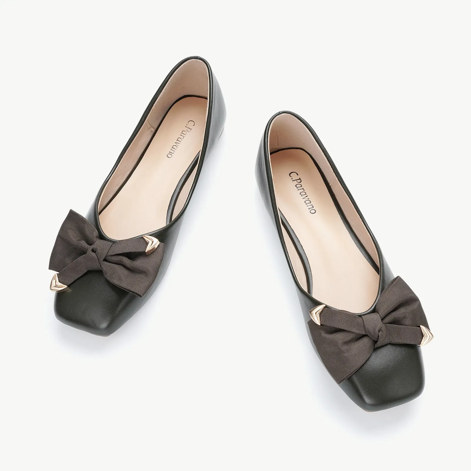 Metal Bowknot Square Flats