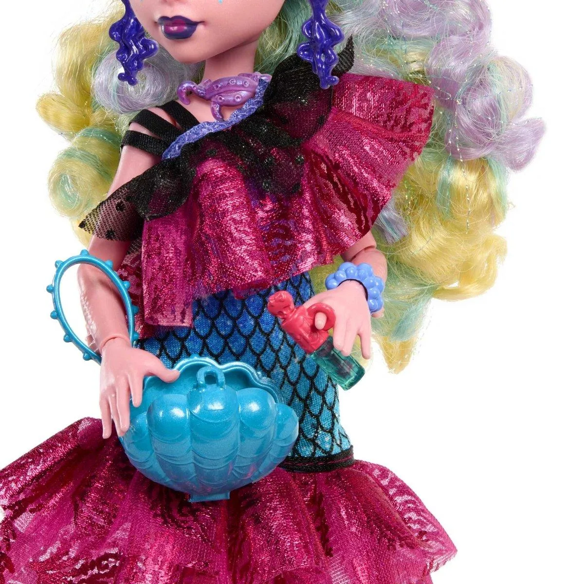 Monster High Lagoona Blue Doll In Monster Ball Party Dress With Accessories