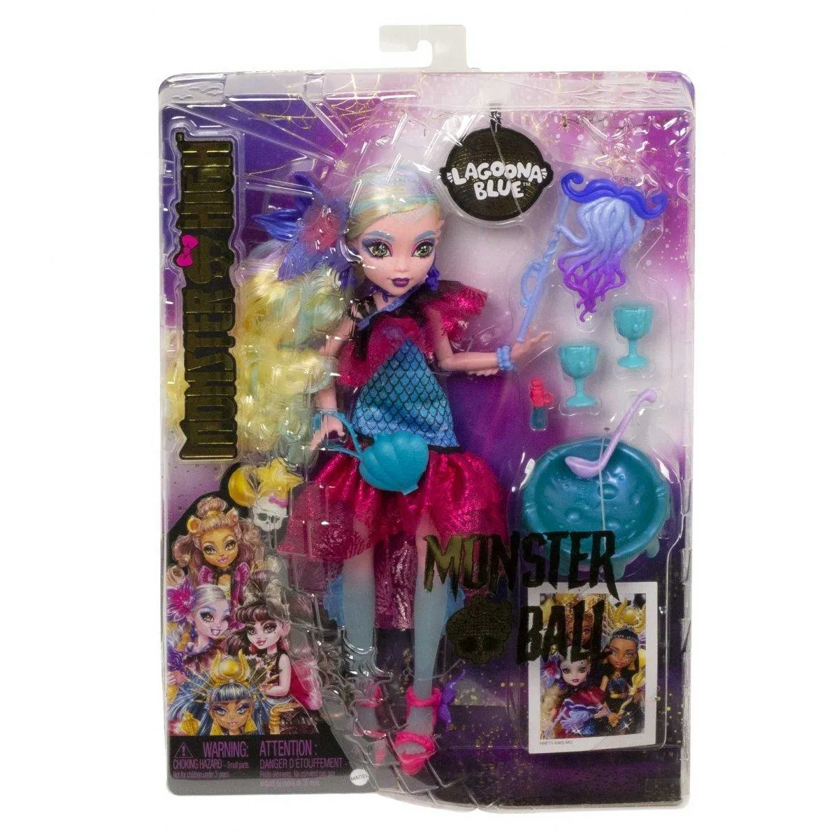 Monster High Lagoona Blue Doll In Monster Ball Party Dress With Accessories