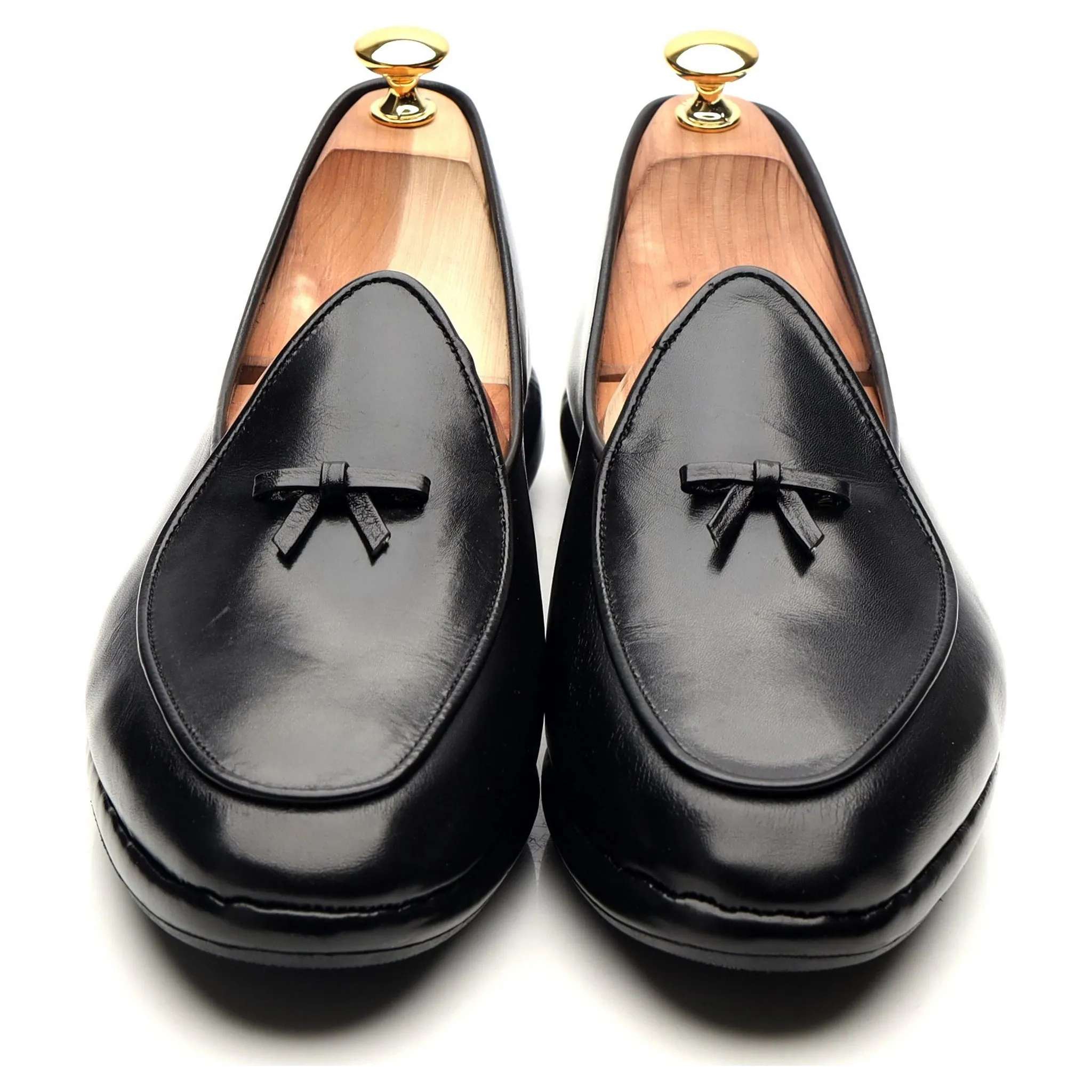 'Mr. Casual' Black Leather Slip On Belgian Loafers UK 10 US 11