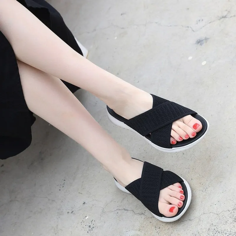 OCW Flat  Orthopedic Sandals Soft Mesh Durable Basic Women Summer Slides