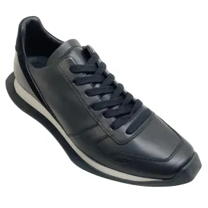 Rick Owens Black / Pearl Runner Lace Up Sneakers