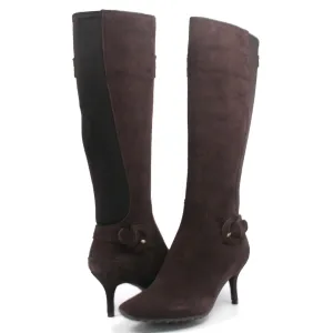 Rochelle Suede Low Heel Dress Boots - Stylish and Versatile for Any Occasion