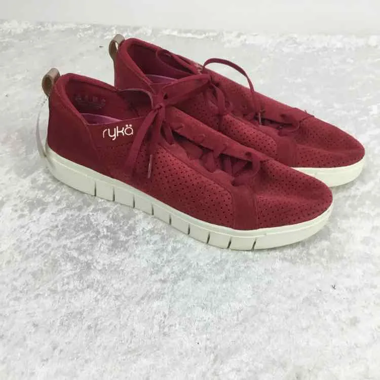 Ryka Women Size 8.5 Cherry Leather Lace Up Sneakers