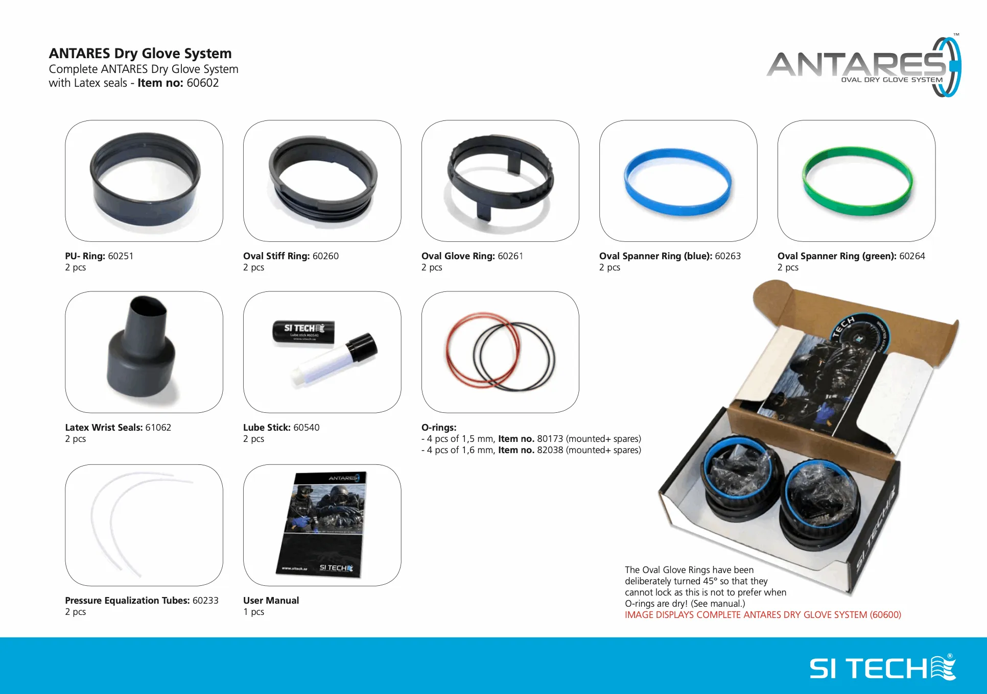 SiTech Antares   QCS Oval inc Latex Seals