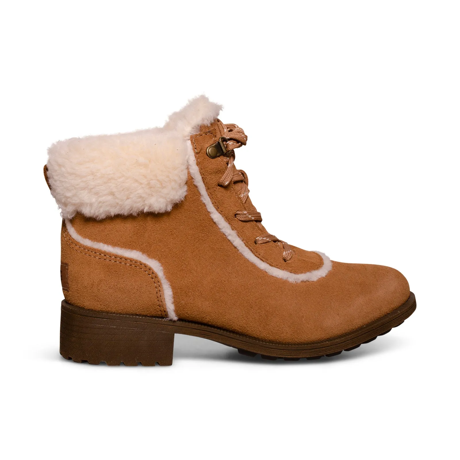 UGG Bodie Fur Lace Boot Chestnut Boots - Women's